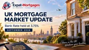 Expat mortgages UK market update - Bank of England rate held at 3.75% September 2026